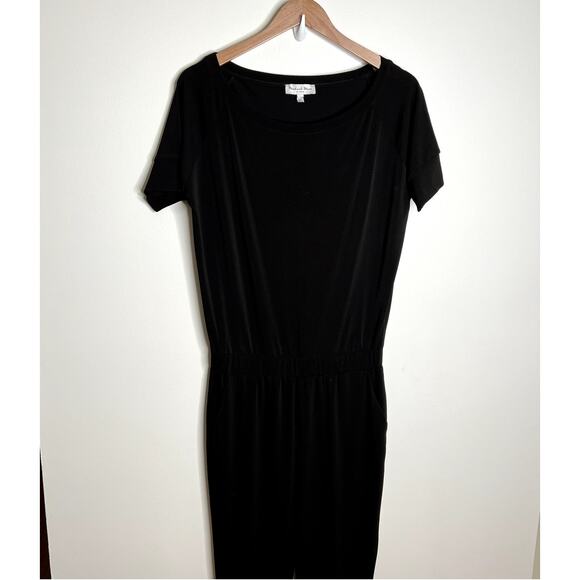 Michael Star Black Short Sleeve Knit Jumpsuit - Picture 2 of 9